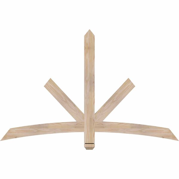 Ekena Millwork Alberta Smooth Timber Gable Bracket, Douglas Fir, 60"W x 38"H x 1 1/2"D x 3 1/2"F, 15/12 Pitch GBW060X38X0204ALB00SDF - main
